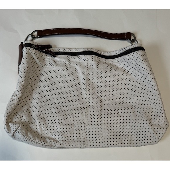 Sazaby Handbags - Sazaby Women's Shoulder Bag Cream / Brown Leather With Dust Bag